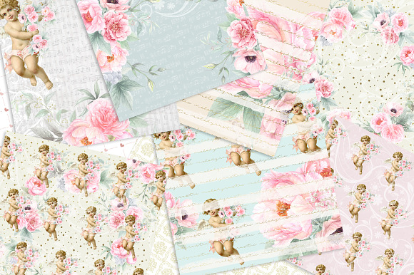 ANGEL DIGITAL PAPER PACK in Patterns - product preview 1