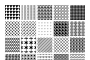 Vector monochrome seamless patterns