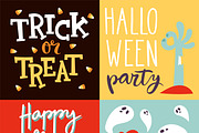 Halloween party celebration cards