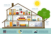 House infographics in flat style