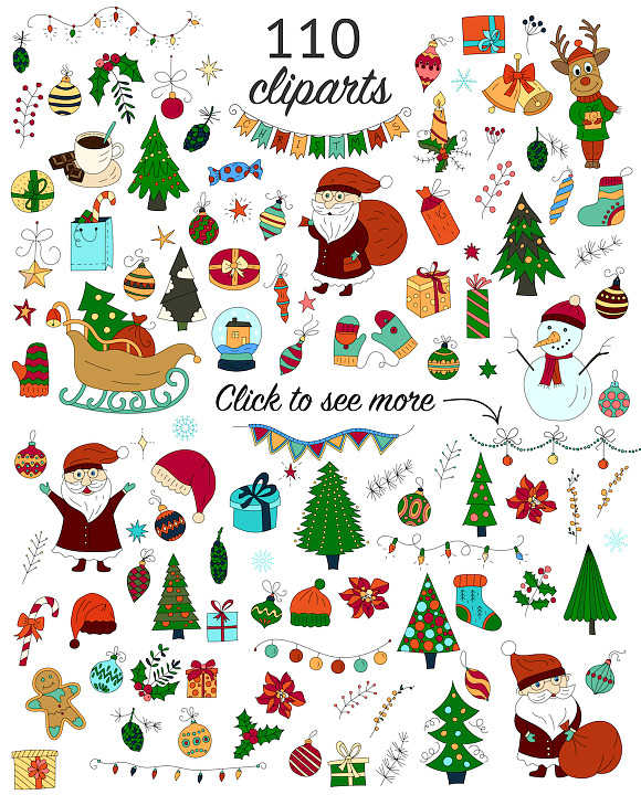 Christmas hugs. Big Christmas set. in Illustrations - product preview 4