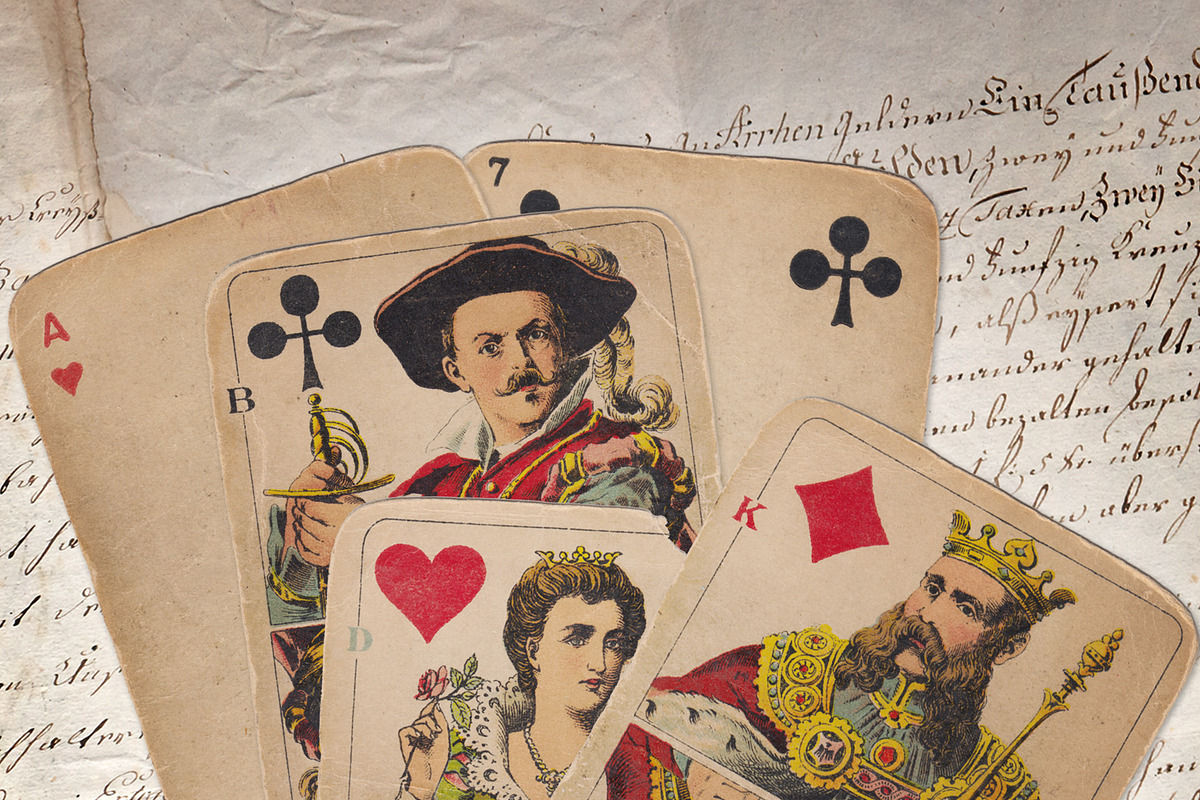 antique skat game cards in Objects - product preview 8