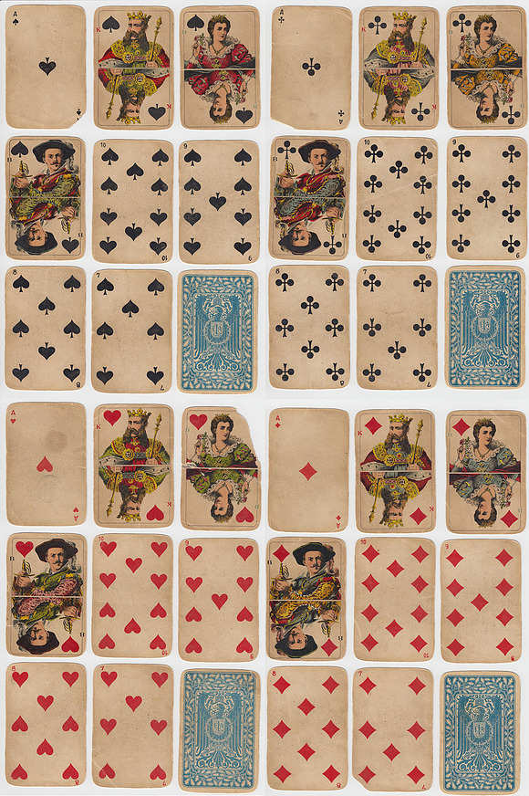 antique skat game cards in Objects - product preview 2