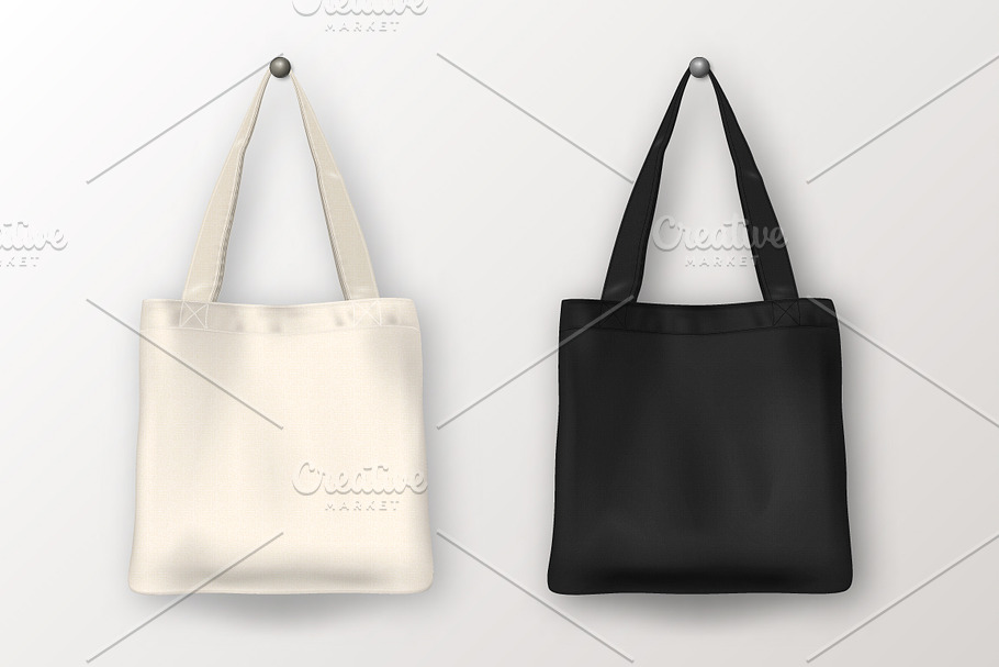 Tote bag. Vector set.  in Illustrations - product preview 8