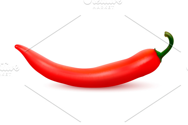Chili pepper. Vector set. 
