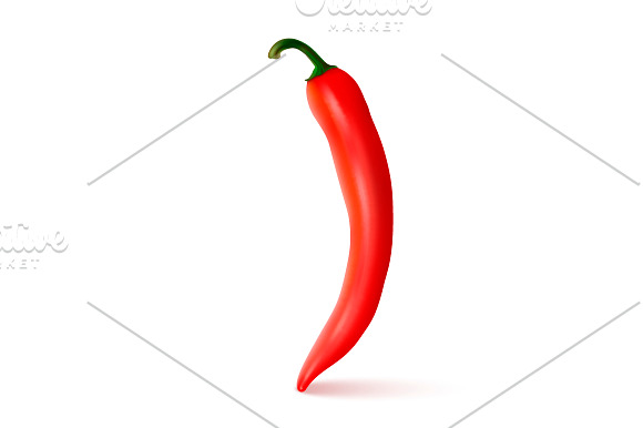 Chili pepper. Vector set.  in Illustrations - product preview 1