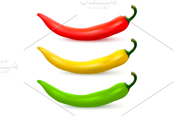 Chili pepper. Vector set.  in Illustrations - product preview 5