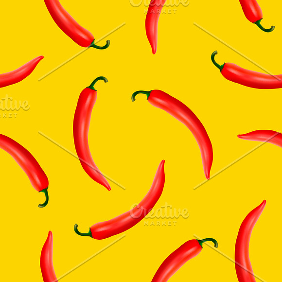 Chili pepper. Vector set.  in Illustrations - product preview 9