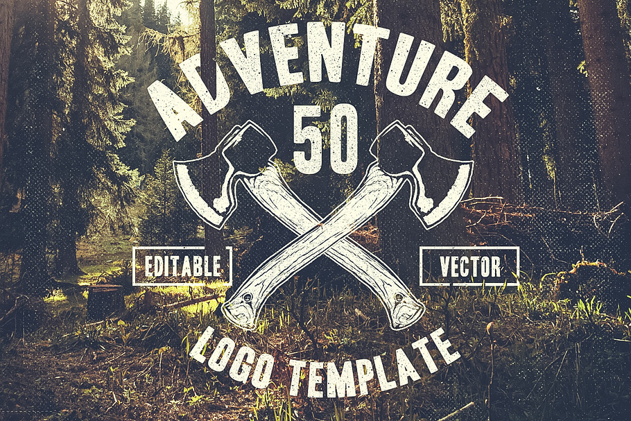 50 Retro Adventure Logo