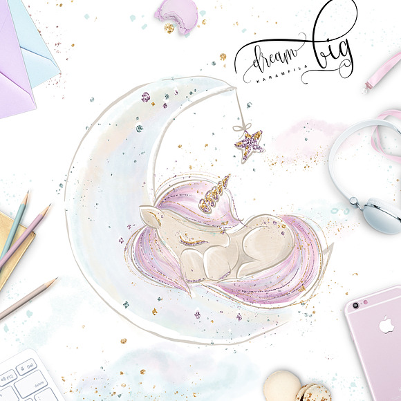 Baby Unicorns Clipart in Illustrations - product preview 12