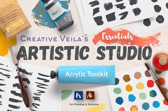 Artistic Studio: Acrylic Toolkit in Photoshop Layer Styles - product preview 10