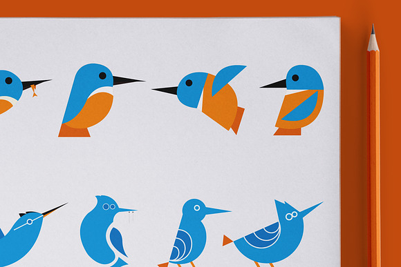 8 Bird illustrations in Objects - product preview 2