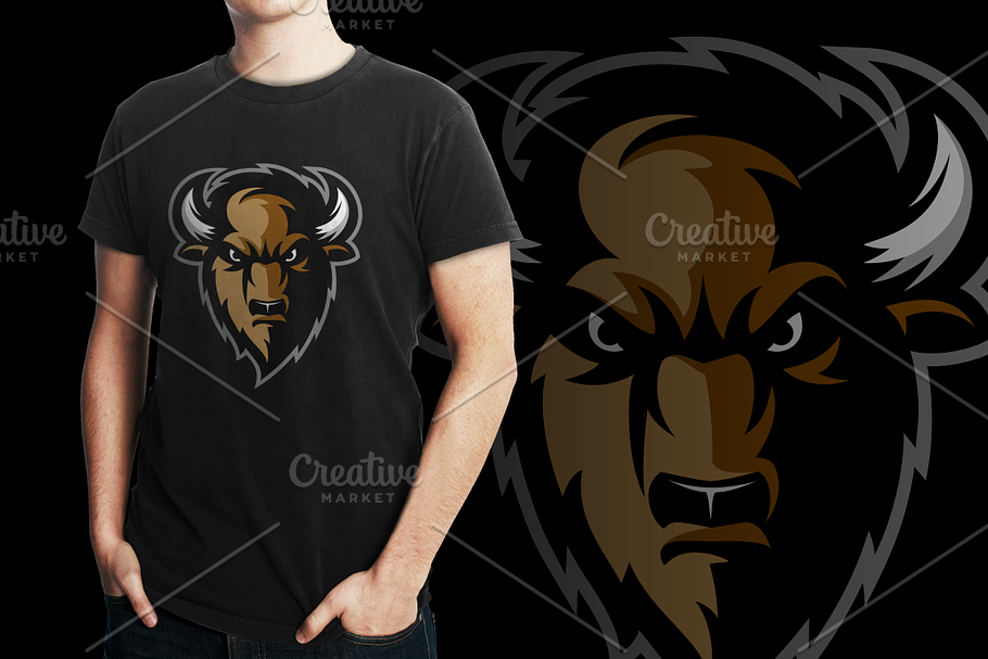 Bison Logo in Logo Templates - product preview 8