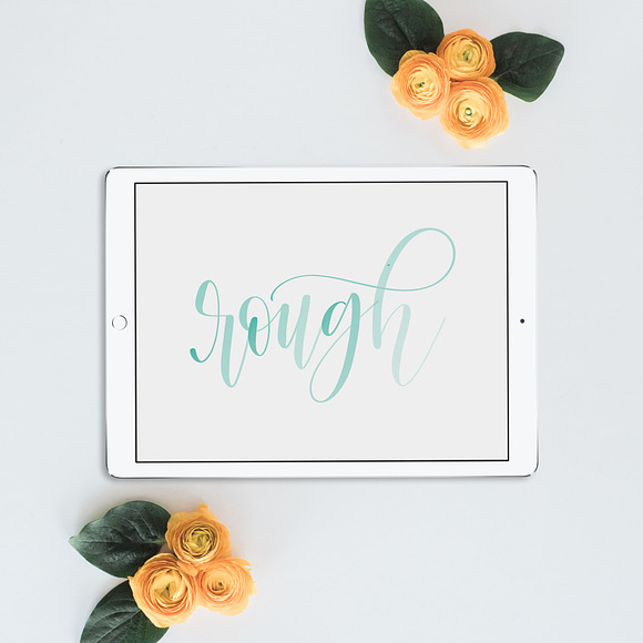 iPad Lettering - Watercolor Rough in Photoshop Brushes - product preview 1