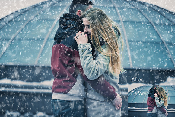 50 Falling Snow Photo Overlays in Photoshop Layer Styles - product preview 1