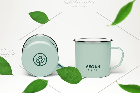 Vegan Cafe Healthy Logo Template in Logo Templates - product preview 3