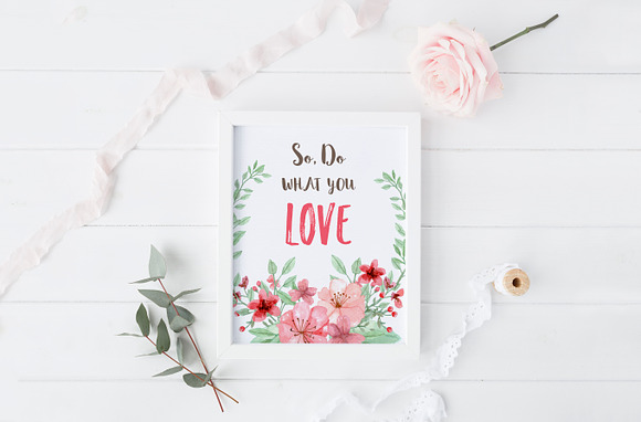 RedPink Garden Flower Graphic Set in Illustrations - product preview 4