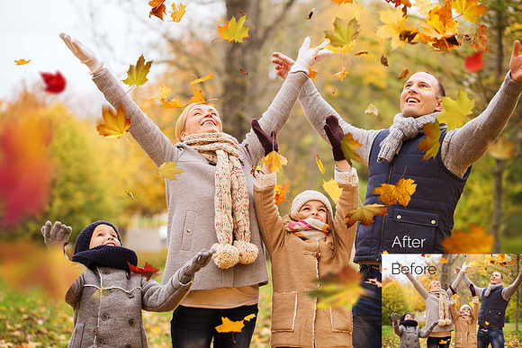 97 Autumn Leaves Photo Overlays in Photoshop Layer Styles - product preview 7