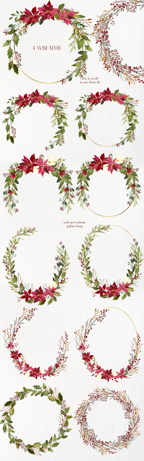 Scarlett Christmas Watercolor Set in Illustrations - product preview 1