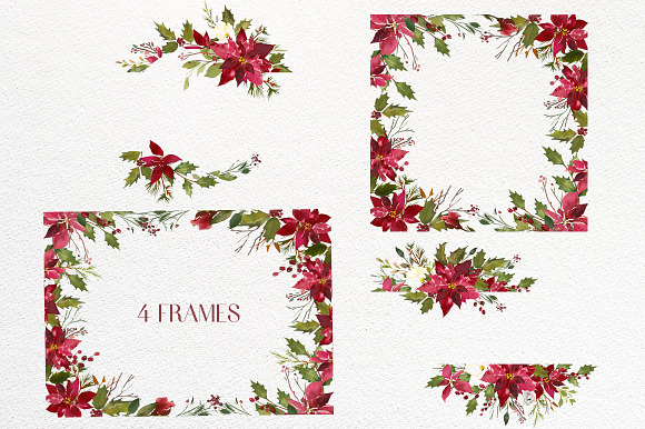 Scarlett Christmas Watercolor Set in Illustrations - product preview 2