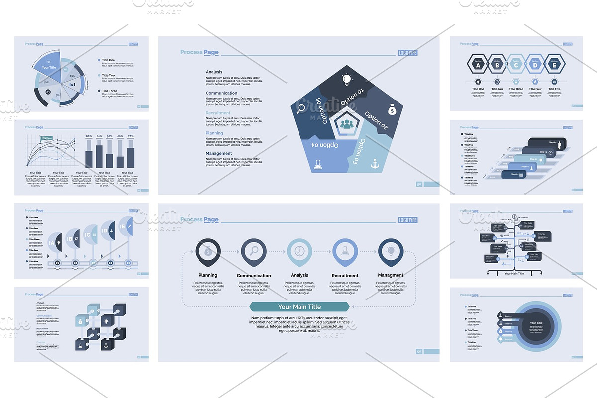 Data organization template set in Illustrations - product preview 8