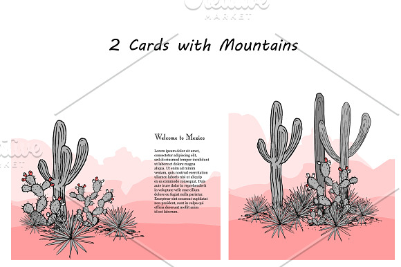 Wild Cacti Planet. Vector collection in Illustrations - product preview 3