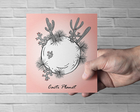 Wild Cacti Planet. Vector collection in Illustrations - product preview 6