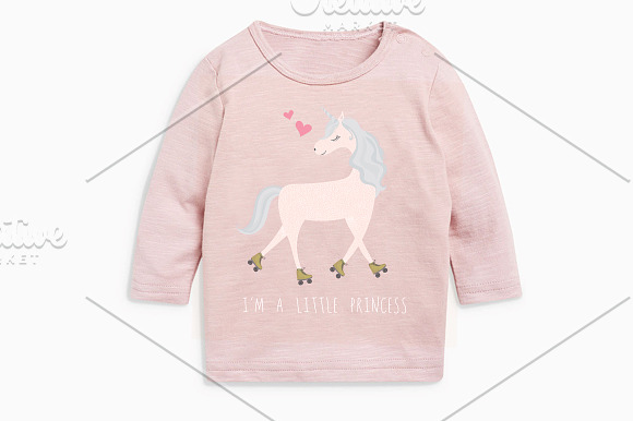 Unicorn vector-Little Princess in Illustrations - product preview 1