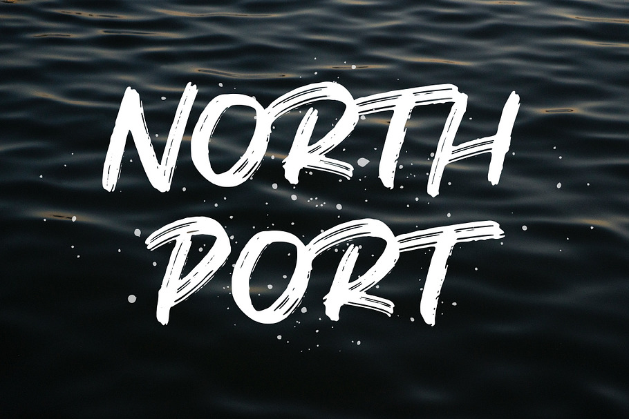 North Port | All Caps Brush Font in Chalkboard Fonts - product preview 8