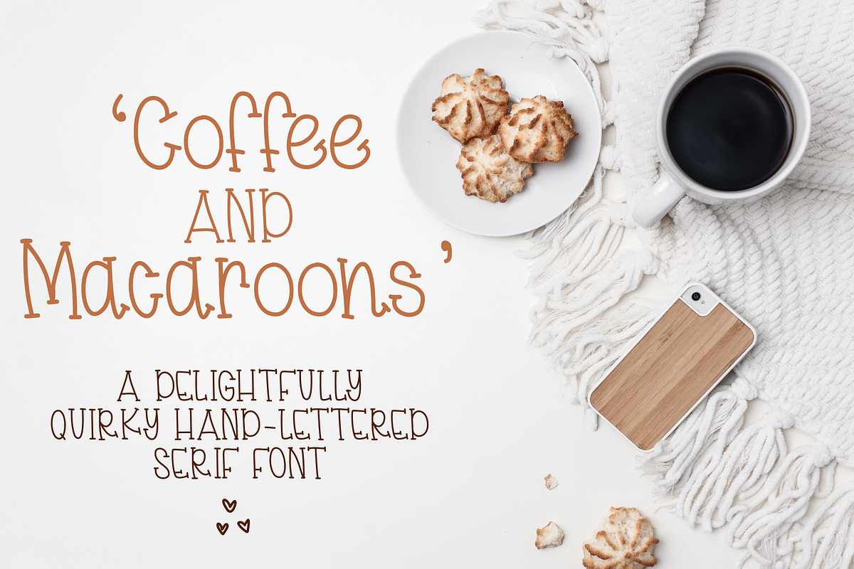 Coffee And Macaroons in Serif Fonts - product preview 8