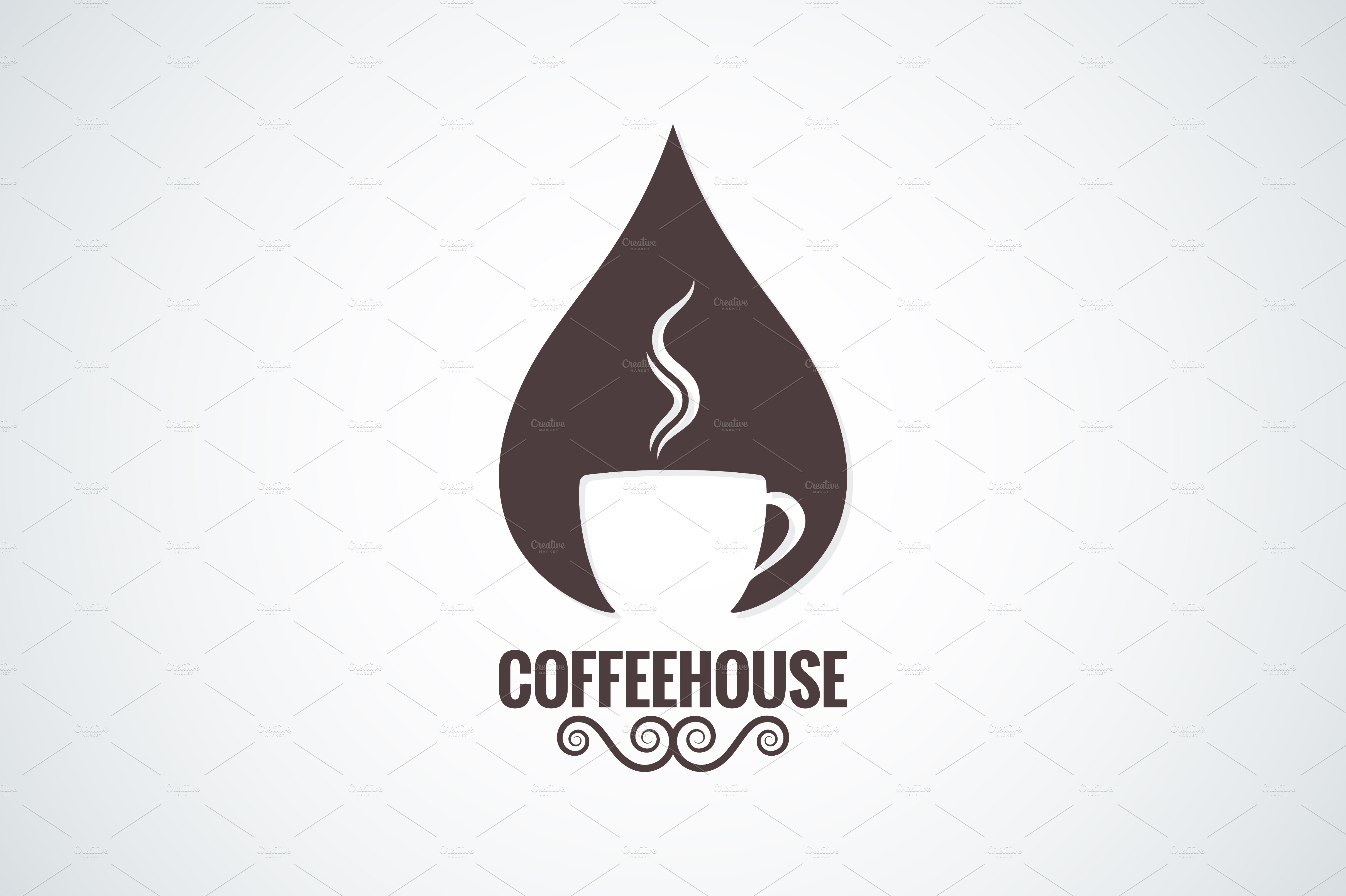 Coffee cup drop logo vector | Creative Logo Templates ~ Creative Market