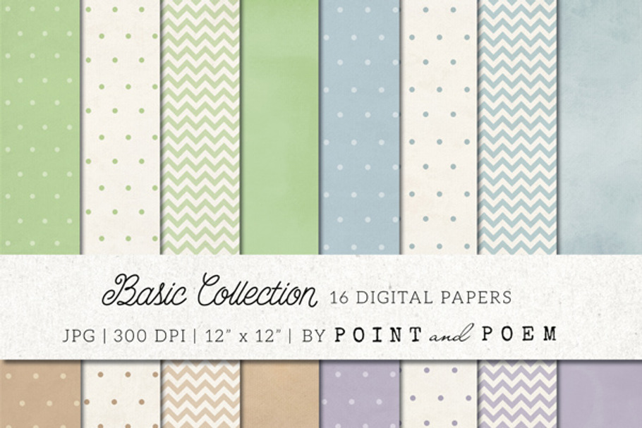Polka Dots & Chevron digital paper in Patterns - product preview 8