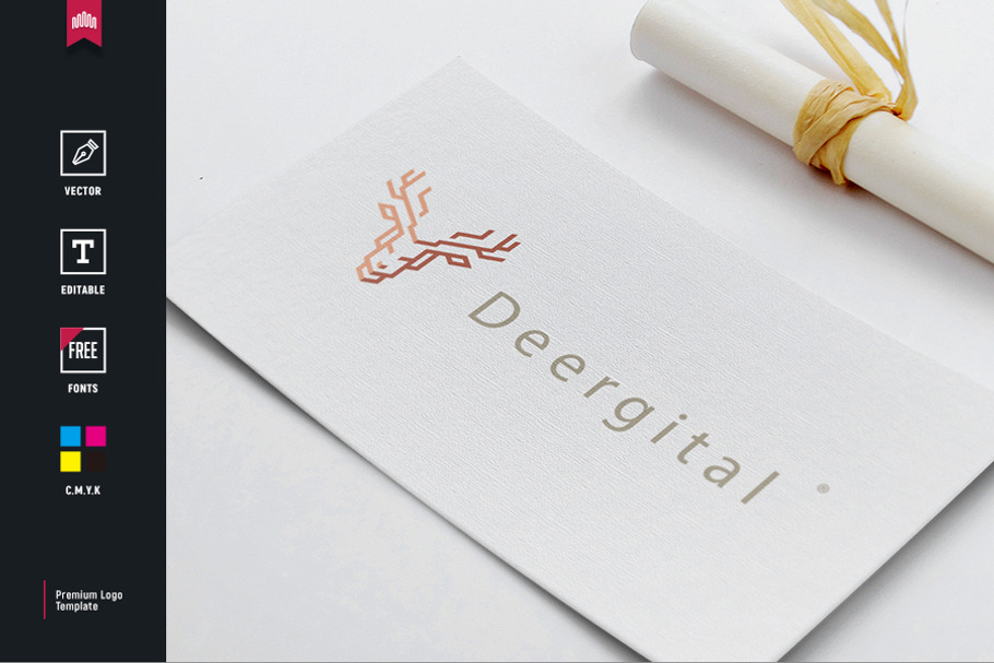 Deergital Logo in Logo Templates - product preview 8