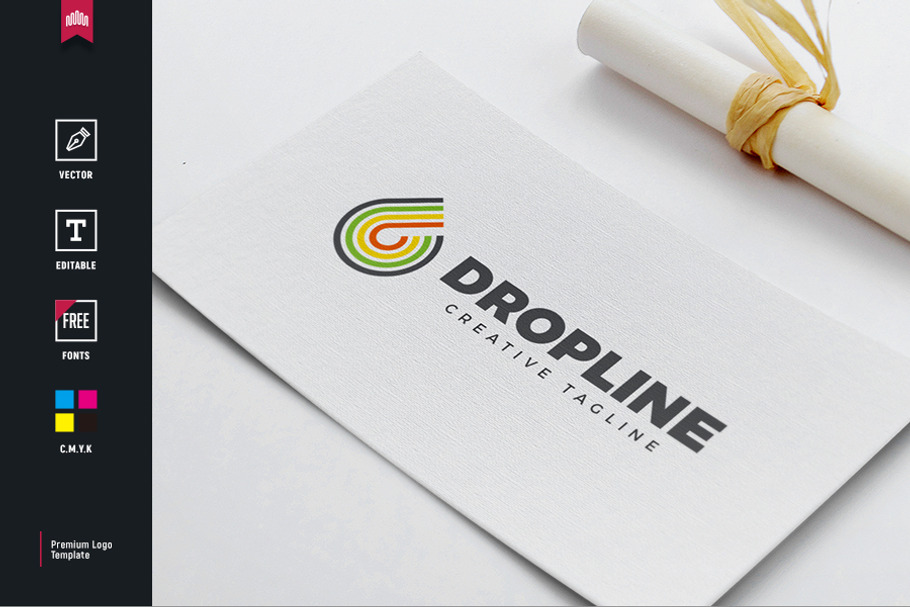 Drop Line Logo in Logo Templates - product preview 8