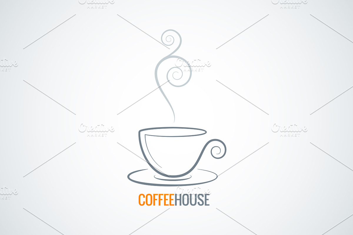 coffee cup ornate vector background in Logo Templates - product preview 8
