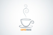 coffee cup ornate vector background