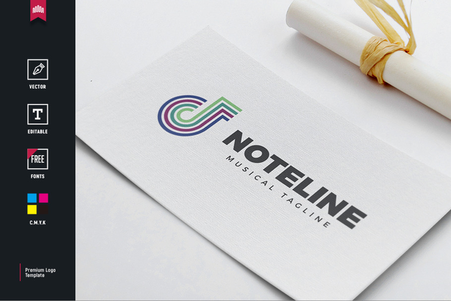 Note Line Logo in Logo Templates - product preview 8