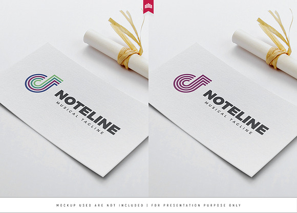 Note Line Logo in Logo Templates - product preview 1