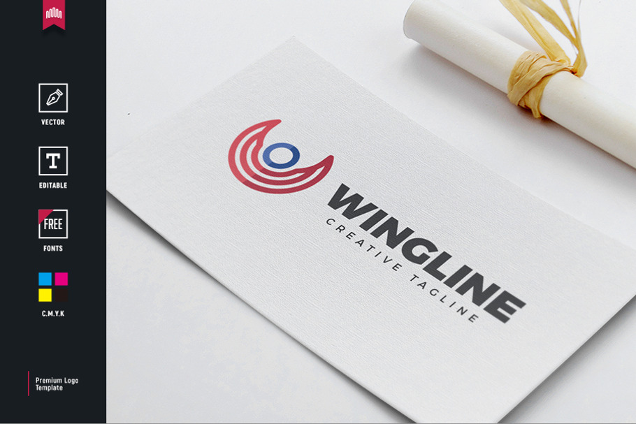 Wing Line Logo in Logo Templates - product preview 8