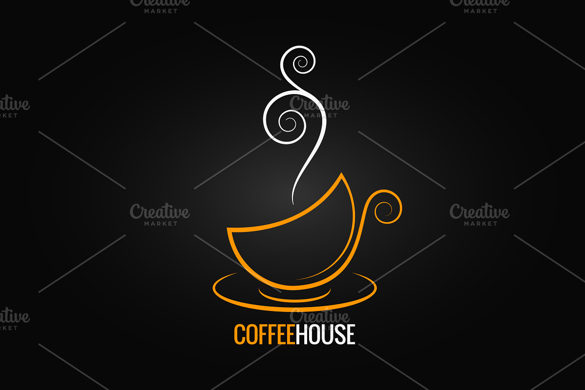 coffee cup ornate design background in Logo Templates - product preview 8