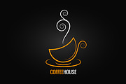 coffee cup ornate design background