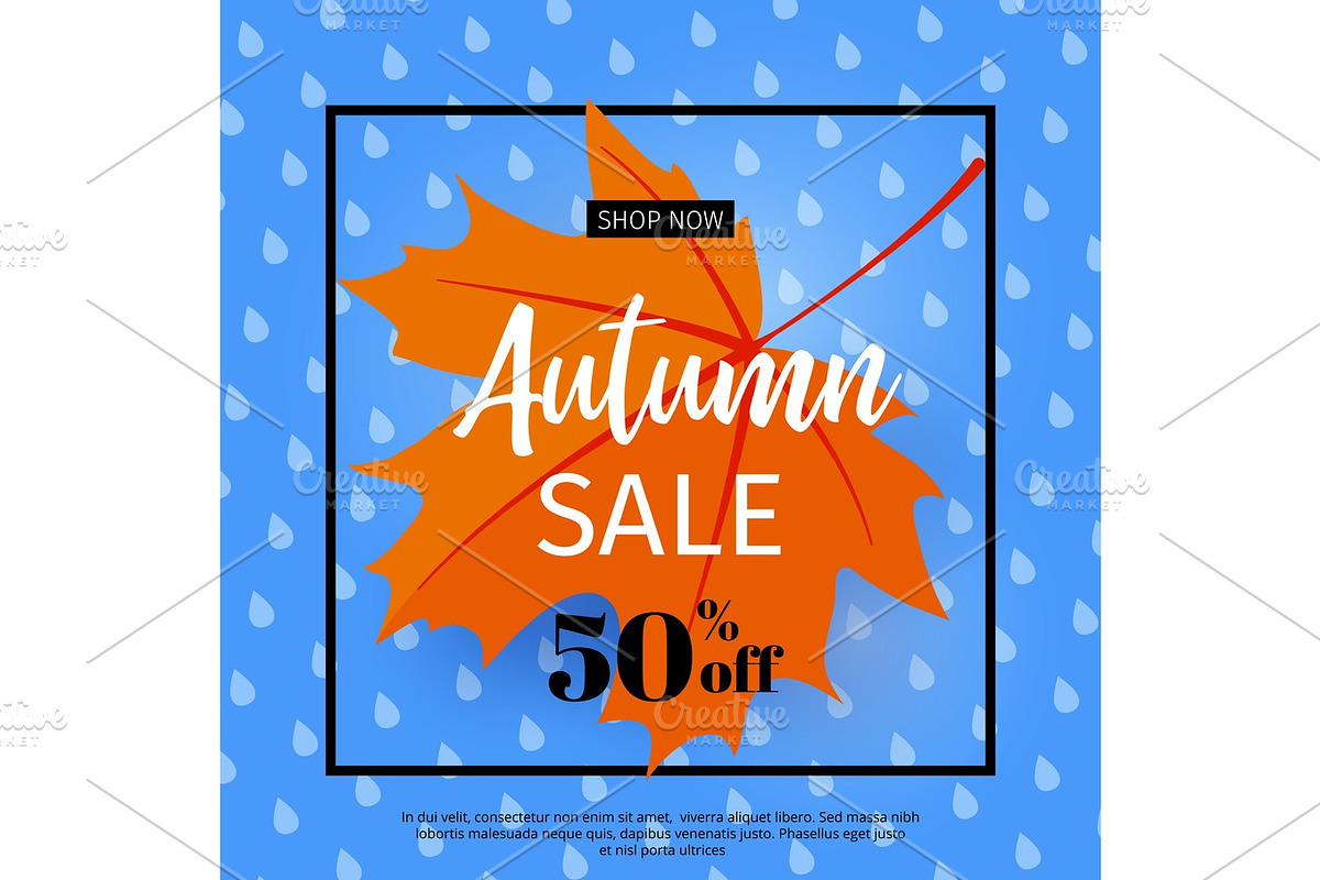 Autumn sale. Fall sale design. Can be used for flyers, banners or posters. Vector illustration with colorful autumn leaves in Illustrations - product preview 8