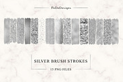 Silver Strokes Clip Art