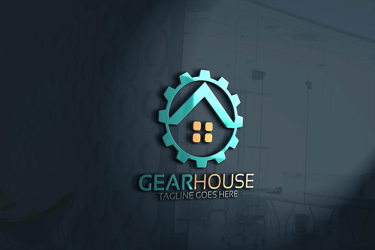 Gear House Logo in Logo Templates - product preview 8
