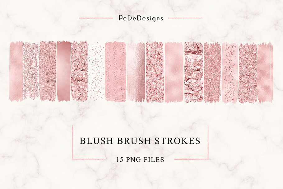 Blush Strokes Clip Art