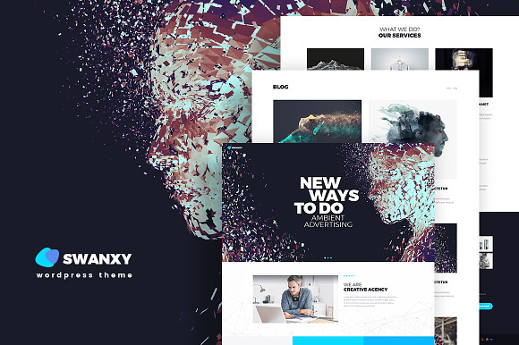 Swanxy - Advertising Agency in WordPress Business Themes - product preview 5