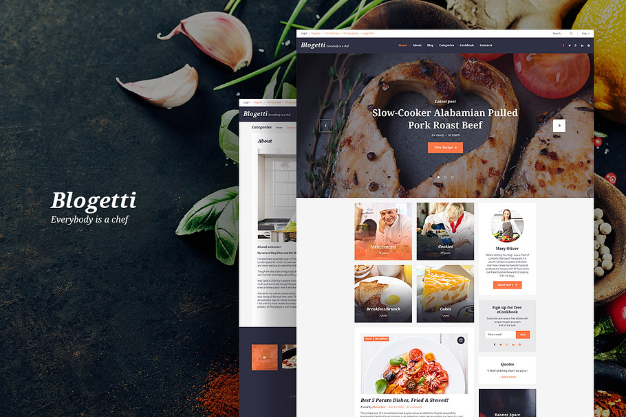 Blogetti - Food Blog WordPress Theme