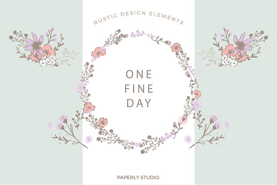 One Fine Day - Rustic Floral Design in Illustrations - product preview 8