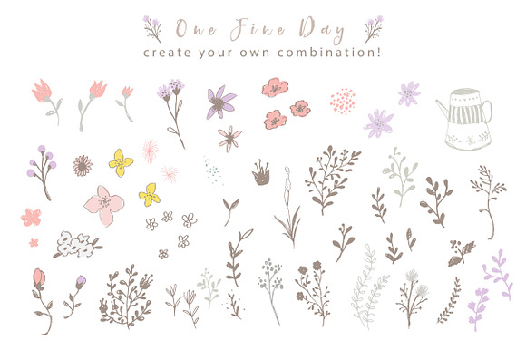 One Fine Day - Rustic Floral Design in Illustrations - product preview 3