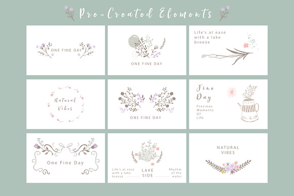 One Fine Day - Rustic Floral Design in Illustrations - product preview 4